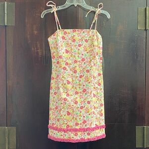 Lilly Pulitzer Pink and Yellow Floral Dress